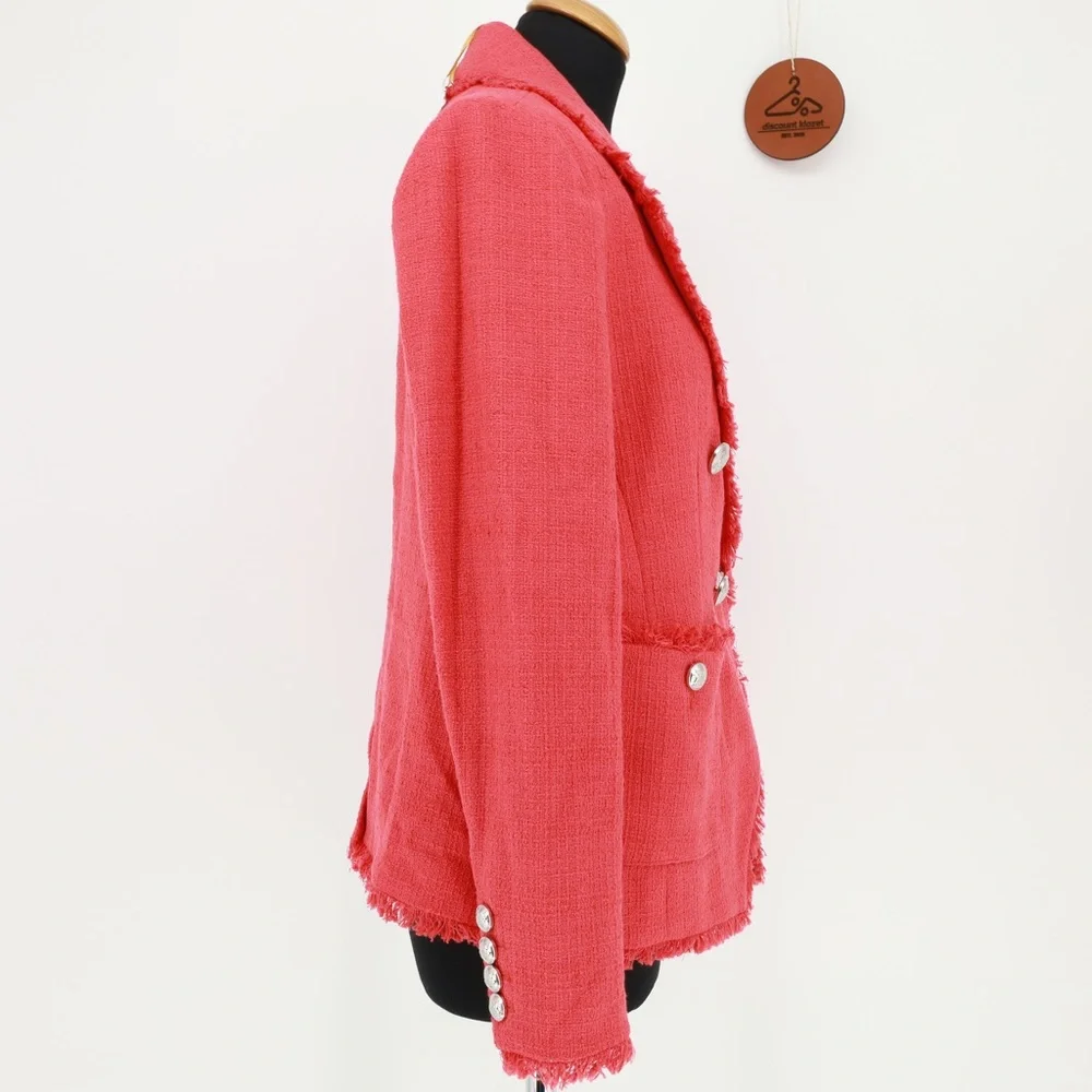 HOUSE OF HARLOW‎ 1960 Double Breasted Tweed Blazer - Picture 3 of 9